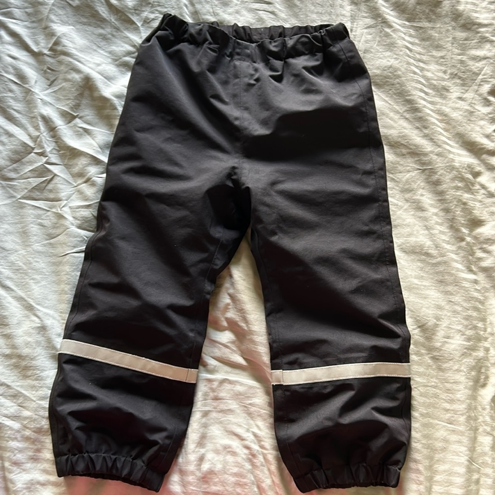 4T adjustable black rain pants - Unisex